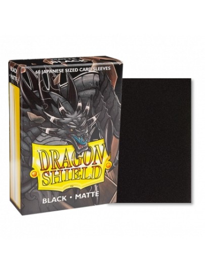 Dragon Shield Sleeves Japanese Small Size - Matte Black (60 Sleeves)