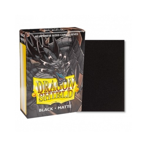 Dragon Shield Sleeves Japanese Small Size - Matte Black (60 Sleeves)