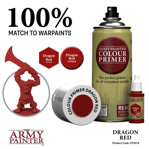 The Army Painter - Colour Primer Dragon Red Χρώμα Μοντελισμού (400ml)