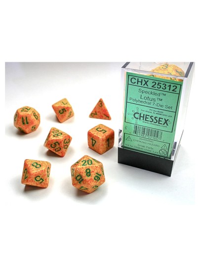 Σετ Ζάρια - 7 Dice Set Speckled Polyhedral Lotus