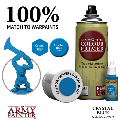 The Army Painter - Colour Primer Crystal Blue Χρώμα Μοντελισμού (400ml)