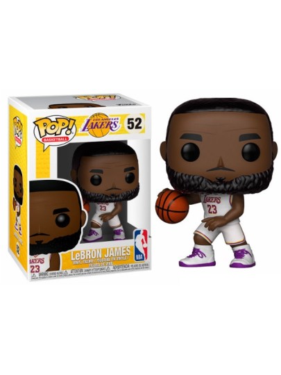 Funko POP! NBA LAkers - LeBron James in White Uniform #52 Figure