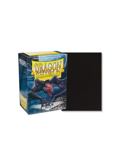 Dragon Shield Sleeves Standard Size - Matte Black (100 Sleeves)