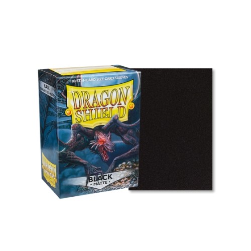 Dragon Shield Sleeves Standard Size - Matte Black (100 Sleeves)