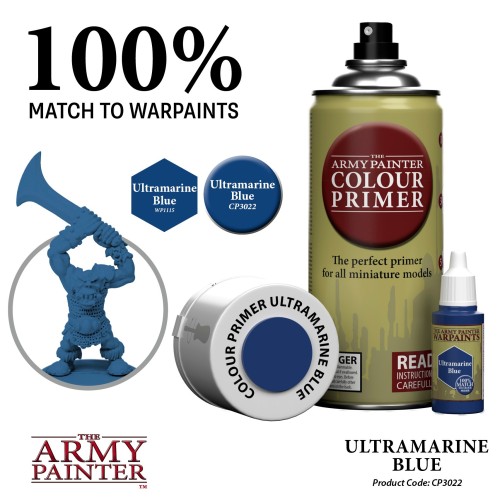 The Army Painter - Colour Primer Ultramarine Blue Χρώμα Μοντελισμού (400ml)