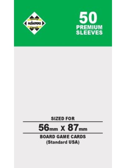 Premium Board Games Sleeves (50 Θήκες) Standard USA 56x87mm