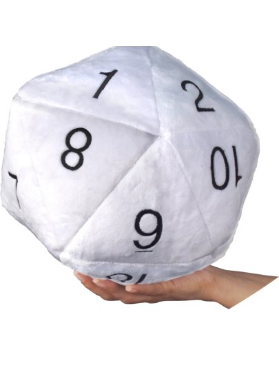 Dungeons & Dragons - White D20 Dice Plush