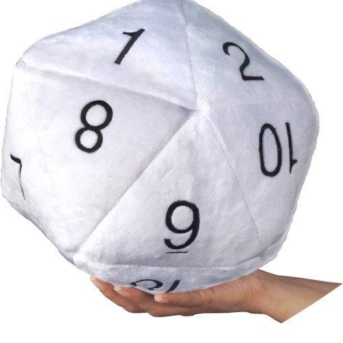 Dungeons & Dragons - White D20 Dice Plush