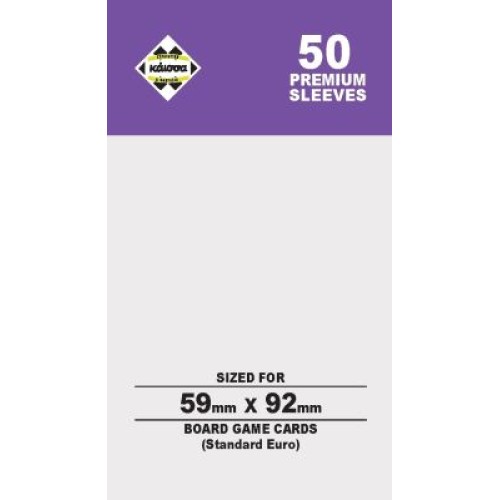 Premium Board Games Sleeves (50 Θήκες) Standard Euro 59x92mm