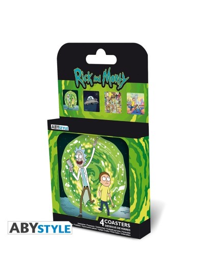 Rick and Morty - Scenes Coasters Set (Σετ 4 Σουβέρ)