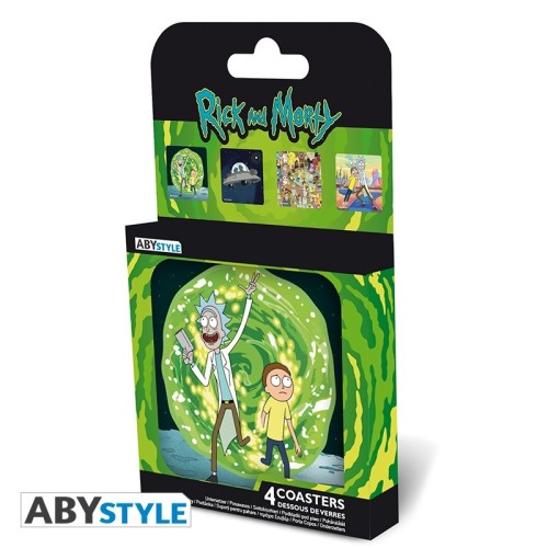 Rick and Morty - Scenes Coasters Set (Σετ 4 Σουβέρ)