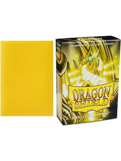 Dragon Shield Sleeves Japanese Small Size - Matte Yellow (60 Sleeves)