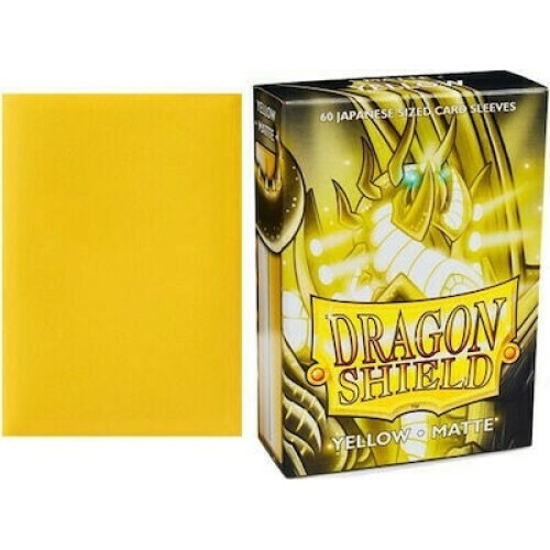 Dragon Shield Sleeves Japanese Small Size - Matte Yellow (60 Sleeves)