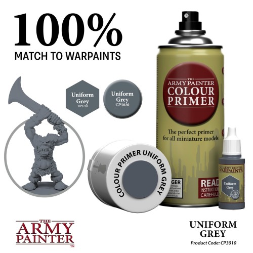 The Army Painter - Colour Primer Uniform Grey Χρώμα Μοντελισμού (400ml)