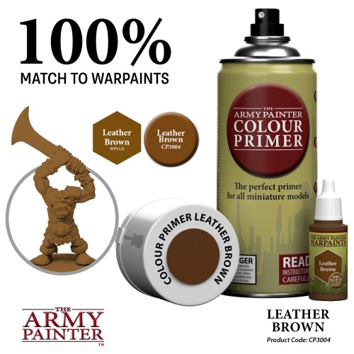 The Army Painter - Colour Primer Leather Brown Χρώμα Μοντελισμού (400ml)