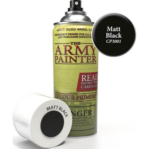 The Army Painter - Base Primer Matt Black Χρώμα Μοντελισμού (400ml)