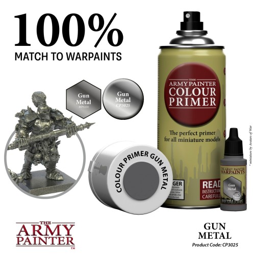 The Army Painter - Colour Primer Gun Metal Χρώμα Μοντελισμού (400ml)