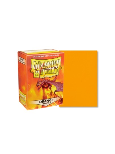 Dragon Shield Sleeves Standard Size - Matte Orange (100 Sleeves)