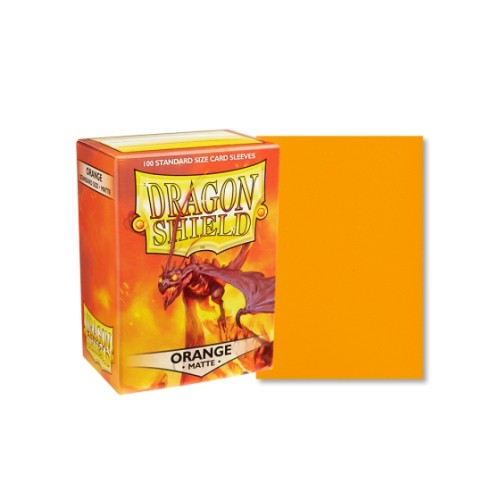 Dragon Shield Sleeves Standard Size - Matte Orange (100 Sleeves)