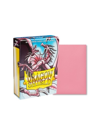 Dragon Shield Sleeves Japanese Small Size - Matte Pink (60 Sleeves)