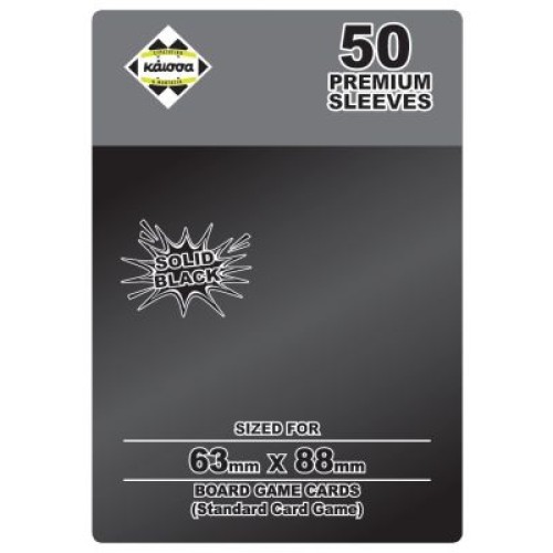 Premium Board Games Sleeves (50 Θήκες) 63x88mm (Black)