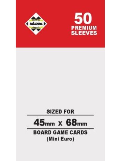 Premium Board Games Sleeves (50 Θήκες) Mini Euro 45x68mm