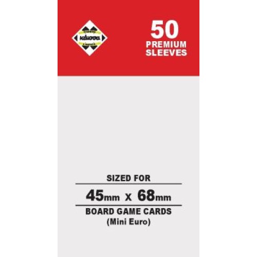 Premium Board Games Sleeves (50 Θήκες) Mini Euro 45x68mm