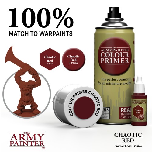 The Army Painter - Colour Primer Chaotic Red Χρώμα Μοντελισμού (400ml)