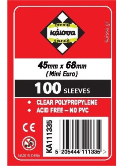 Board Games Sleeves (100 Θήκες) Mini Euro 45x68mm