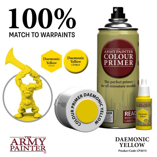 The Army Painter - Base Primer Demonic Yellow Χρώμα Μοντελισμού (400ml)