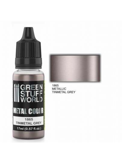 Green Stuff World Metallic Paint - Tinmetal Grey Χρώμα Μοντελισμού (17ml)