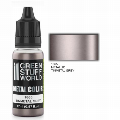 Green Stuff World Metallic Paint - Tinmetal Grey Χρώμα Μοντελισμού (17ml)