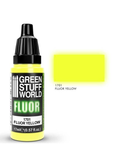 Green Stuff World Fluor Paint - Yellow Χρώμα Μοντελισμού (17ml)