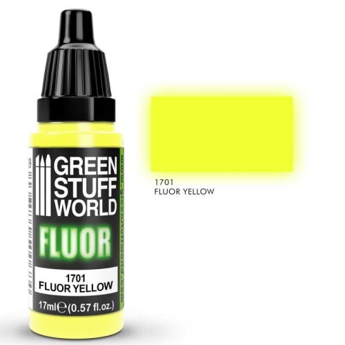 Green Stuff World Fluor Paint - Yellow Χρώμα Μοντελισμού (17ml)