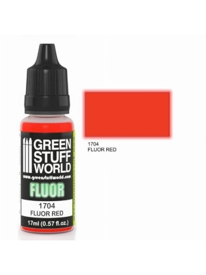 Green Stuff World Fluor Paint - Red Χρώμα Μοντελισμού (17ml)