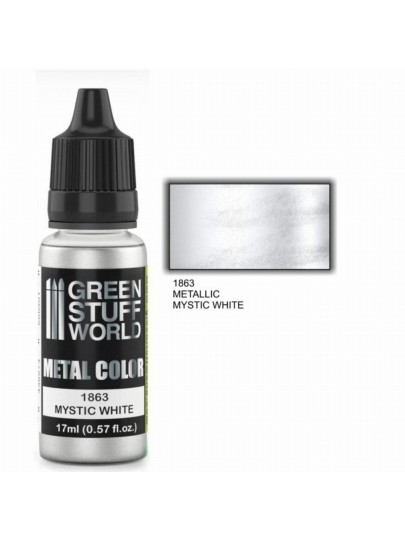 Green Stuff World Metallic Paint - Mystic White Χρώμα Μοντελισμού (17ml)