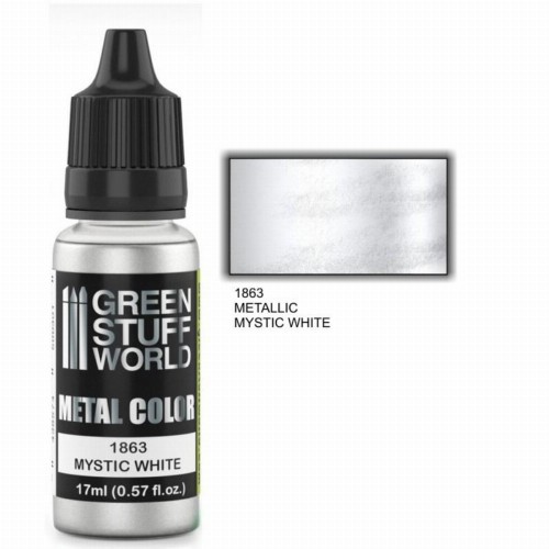 Green Stuff World Metallic Paint - Mystic White Χρώμα Μοντελισμού (17ml)