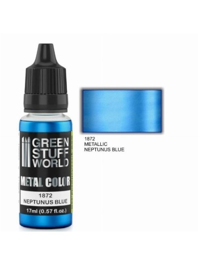 Green Stuff World Metallic Paint - Neptunus Blue Χρώμα Μοντελισμού (17ml)