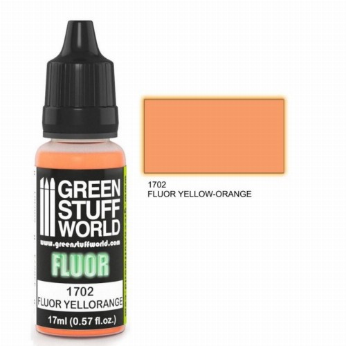 Green Stuff World Fluor Paint - Yellow-Orange Χρώμα Μοντελισμού (17ml)