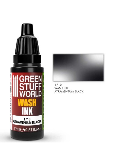 Green Stuff World Wash Ink - Atramentum Black Χρώμα Μοντελισμού (17ml)