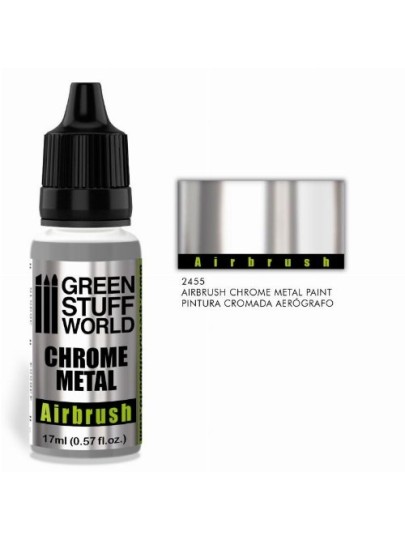 Green Stuff World Metallic Paint - Airbrush Chrome Χρώμα Μοντελισμού (17ml)