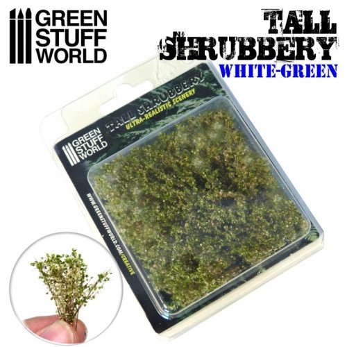 Green Stuff World - Tall Shrubbery (White Green)