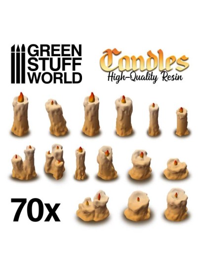 Green Stuff World - 70x Resin Candles