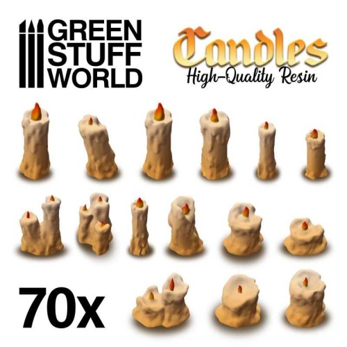 Green Stuff World - 70x Resin Candles