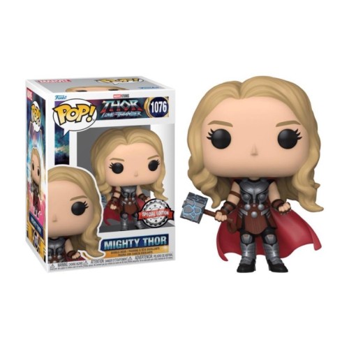 Funko POP! Thor: Love and Thunder - Mighty Thor without Helmet (Metallic) #1076 Φιγούρα (Exclusive)