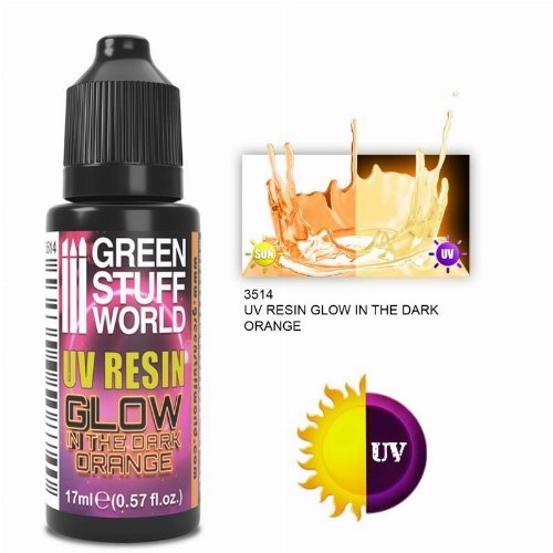 Green Stuff World - Glow in the Dark UV Resin/Orange (17ml)