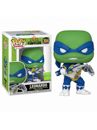 Funko POP! Comics: Teenage Mutant Ninja Turtles x Power Rangers - Leonardo as Blue Ranger #104 Φιγούρα (SDCC 2022 Exclusive)