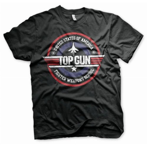 Top Gun - Fighter Weapons School Black T-Shirt (XL)