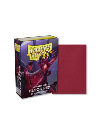 Dragon Shield Sleeves Japanese Small Size - Matte Blood Red (60 Sleeves)