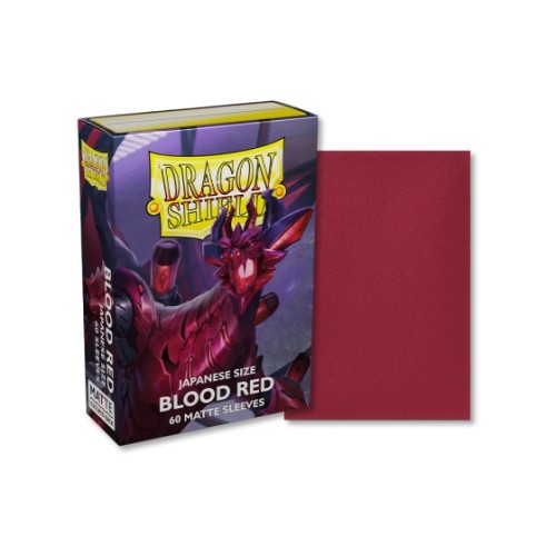 Dragon Shield Sleeves Japanese Small Size - Matte Blood Red (60 Sleeves)